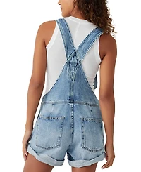 Free People Women's Ziggy Cotton Adjustable-Straps Shortalls