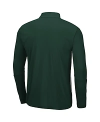 Men's Colosseum Heather Gray and Green Ndsu Bison Prospect Quarter-Zip Jacket