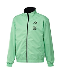 Men's adidas Black and Green Austin Fc 2023 On-Field Anthem Full-Zip Reversible Team Jacket