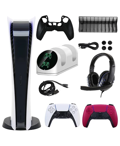 PS5 Digital Console w/ Extra Dualsense Controller & Accessories Kit