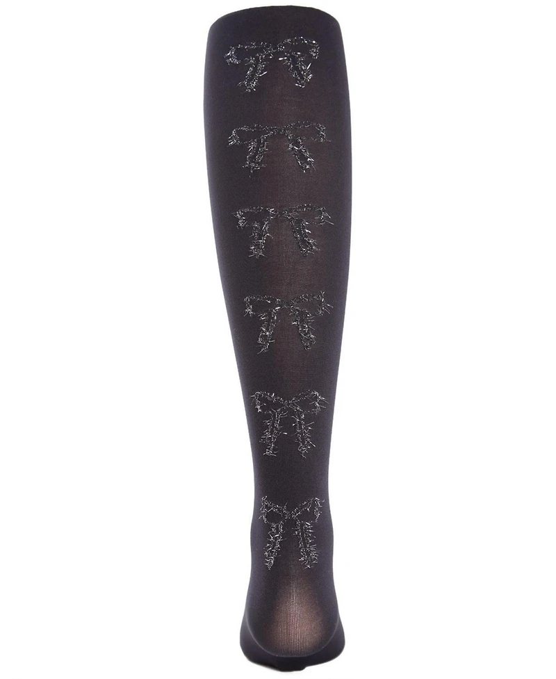 MeMoi Girls Bows the Back Opaque Tights