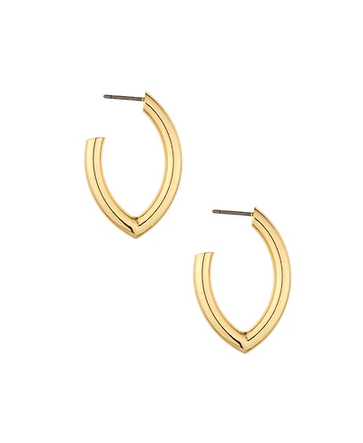 Ettika Mara Elongated 18K Gold Plated Hoop Earrings