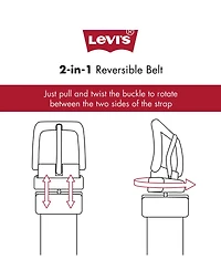 Levi's Big Boys Two-In-One Reversible Stretch Jean Belt