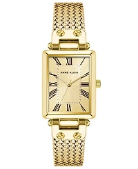 Anne Klein Women's Three Hand Quartz Gold-tone Stainless Steel Band Watch, 21.5mm