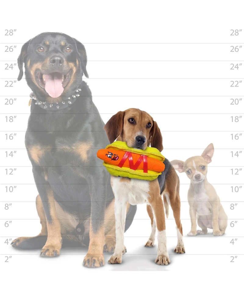 Tuffy Funny Food HotDog, 2-Pack Dog Toys