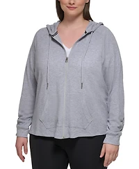 Calvin Klein Performance Ruched-Sleeve Zip Hoodie