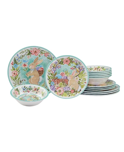Certified International Joy of Easter 12-pc Melamine Dinnerware Set, Service for 4