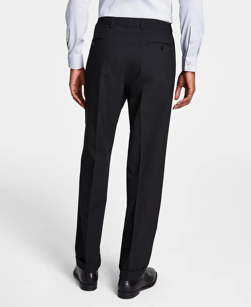 Michael Kors Men's Pleated Solid Classic Fit Pants