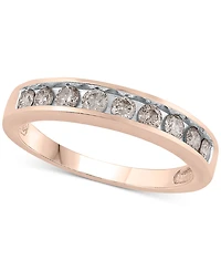Diamond Channel Ring (1/2 ct. t.w.) 14k Yellow or Rose Gold