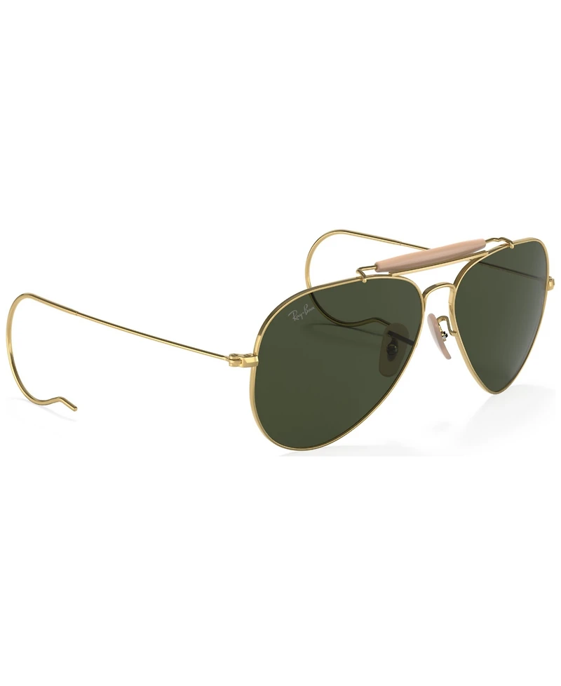 Ray-Ban Unisex Outdoorsman Aviation Collection Sunglasses, RB303058-x 58