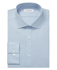 Calvin Klein Men's Refined Cotton Stretch Slim Fit Dress Shirt