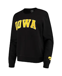 Women's Colosseum Black Iowa Hawkeyes Campanile Pullover Sweatshirt