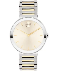 Movado Women's Bold Horizon Swiss Quartz Two Tone Stainless Steel Watch 34mm
