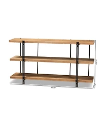 Baxton Studio Tarah Modern 60" Rustic and Industrial Finished Wood and Finished Metal Console Table
