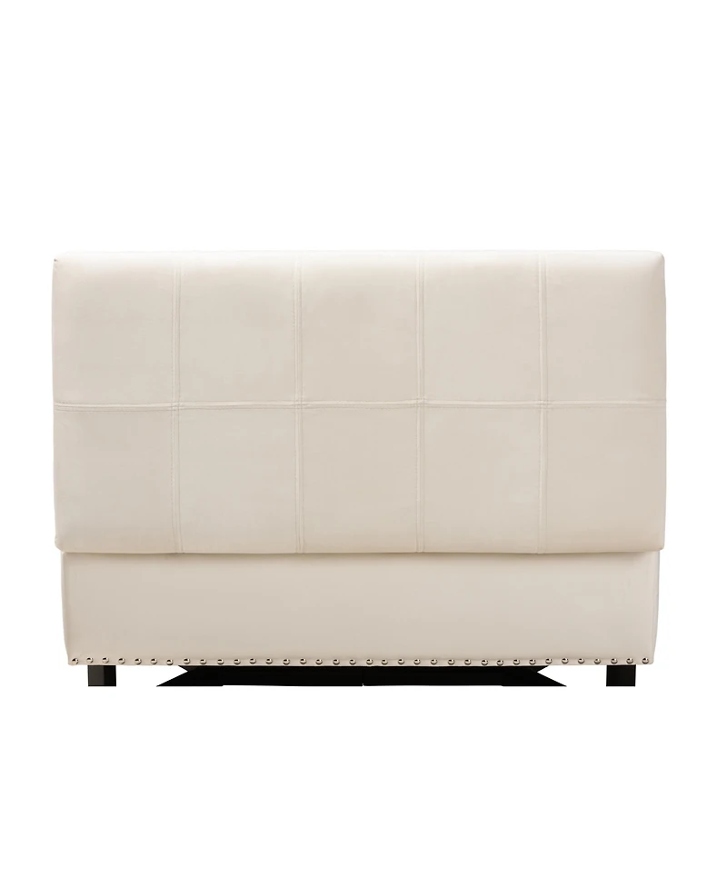 Baxton Studio Esther Modern and Contemporary Velvet Fabric Upholstered and Finished Wood Storage Ottoman
