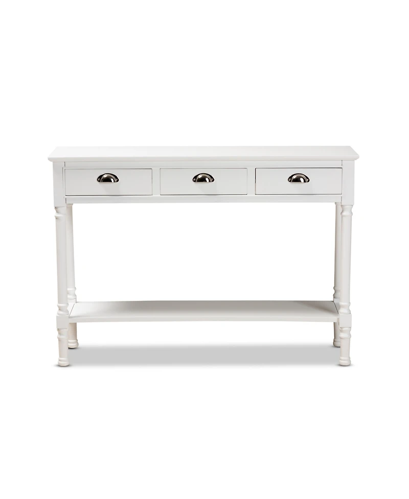 Baxton Studio Garvey French Provincial Finished Wood 3-Drawer Entryway Console Table