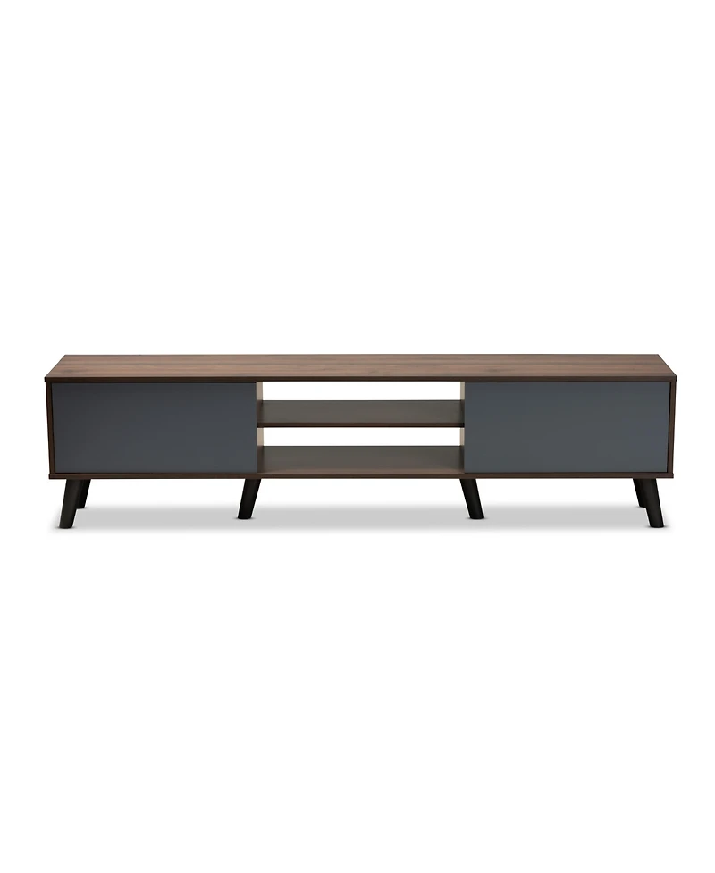 Baxton Studio Clapton Modern and Contemporary 70.9" Multi-Tone and Finished Wood Tv Stand