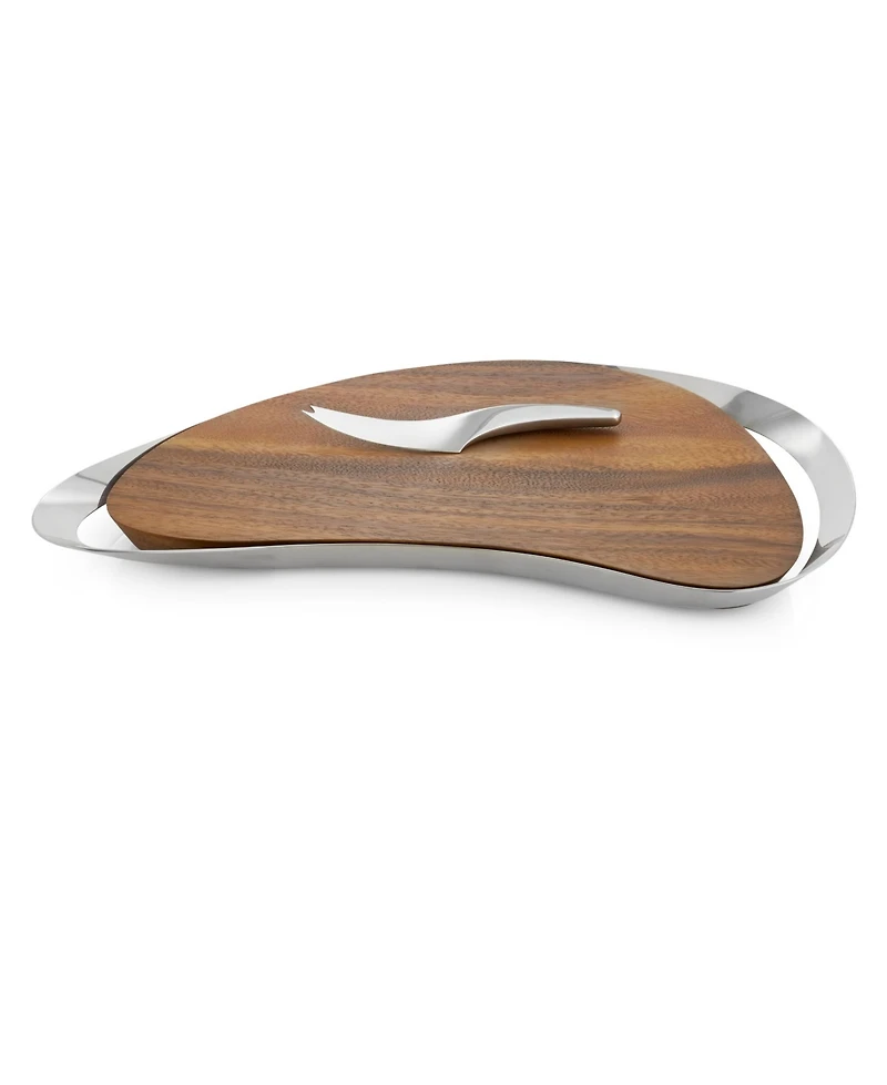 Nambe Pulse Cheese Board with Knife