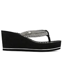 Juicy Couture Women's Unwind Rhinestone Platform Wedge Sandals