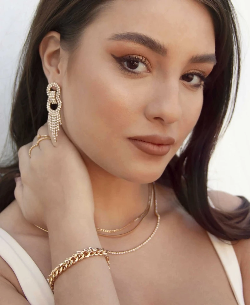 Dancing Crystal Chain Fringe Earrings