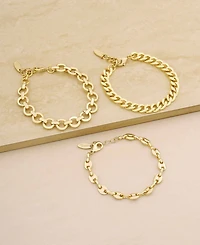 Ettika 18K Gold Plated Might and Chain Bracelet Set