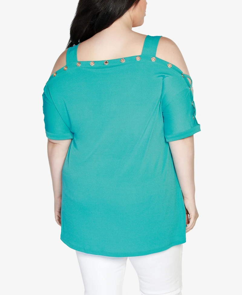 Belldini Plus Cold Shoulder Top