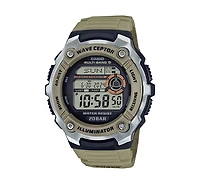 Casio Men's Digital Tan Resin Watch 47.7mm, WV200R-5A