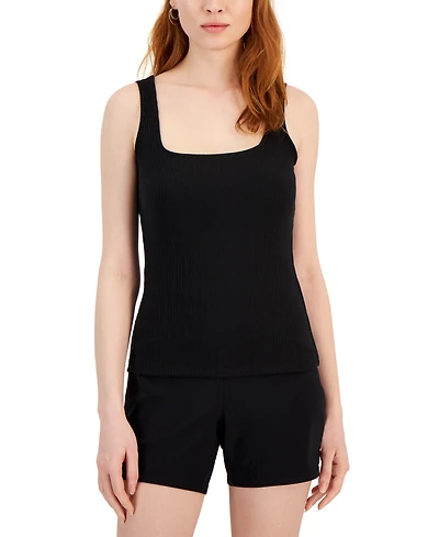 I.n.c. International Concepts Women's Square Neck Rib Tank, Created for Macy's
