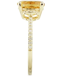 Citrine (1-5/8 ct. t.w.) & Diamond (1/8 ct. t.w.) Ring in 14k Gold