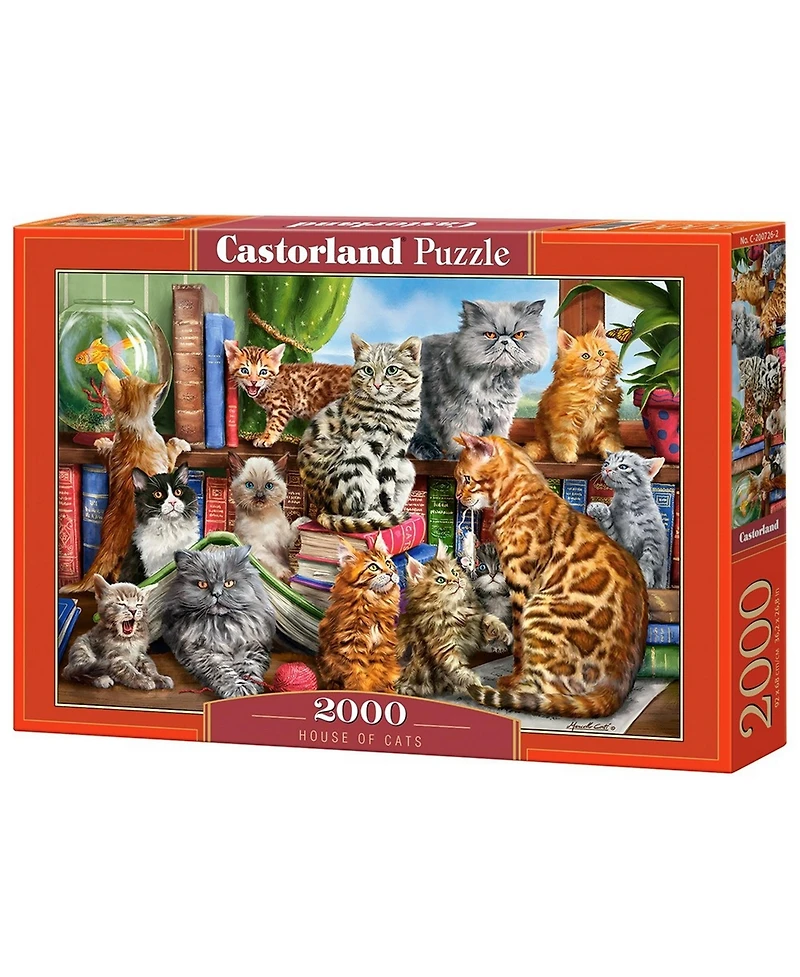 Castorland House of Cats Jigsaw Puzzle Set, 2000 Piece