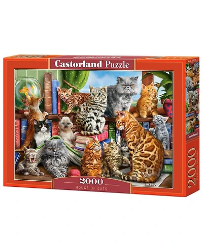Castorland House of Cats Jigsaw Puzzle Set, 2000 Piece