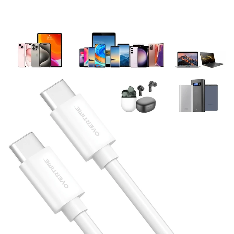 Overtime 6ft Usb Type C Charging Cable for iPhone 15, Samsung, Pixel, and More (OTDCUSBCTC6)