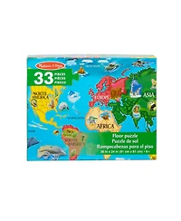 Melissa & Doug World Map Jumbo Jigsaw Floor Puzzle with 33 Pieces