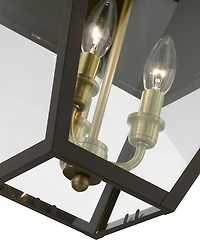 Livex Wentworth 3 Light Outdoor Large Pendant Lantern