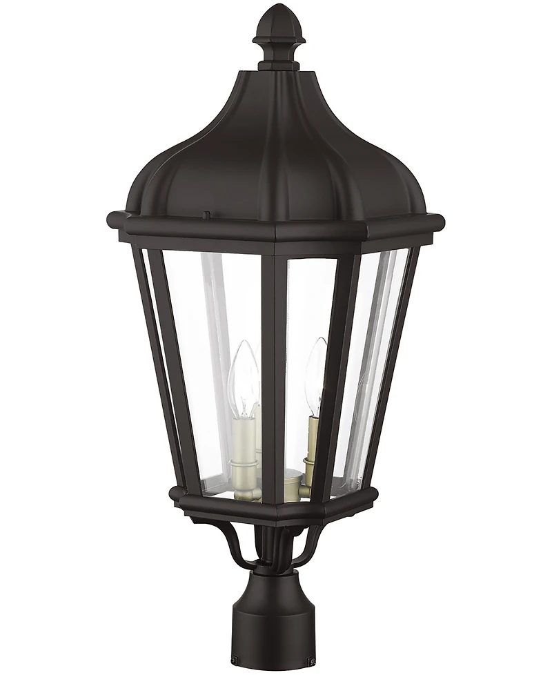 Livex Morgan 3 Light Outdoor Post Top Lantern