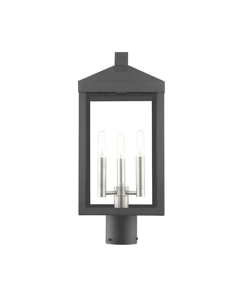 Livex Nyack 3 Light Outdoor Post Top Lantern