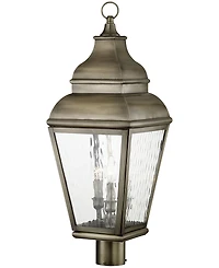 Livex Exeter 3 Light Outdoor Post Top Lantern