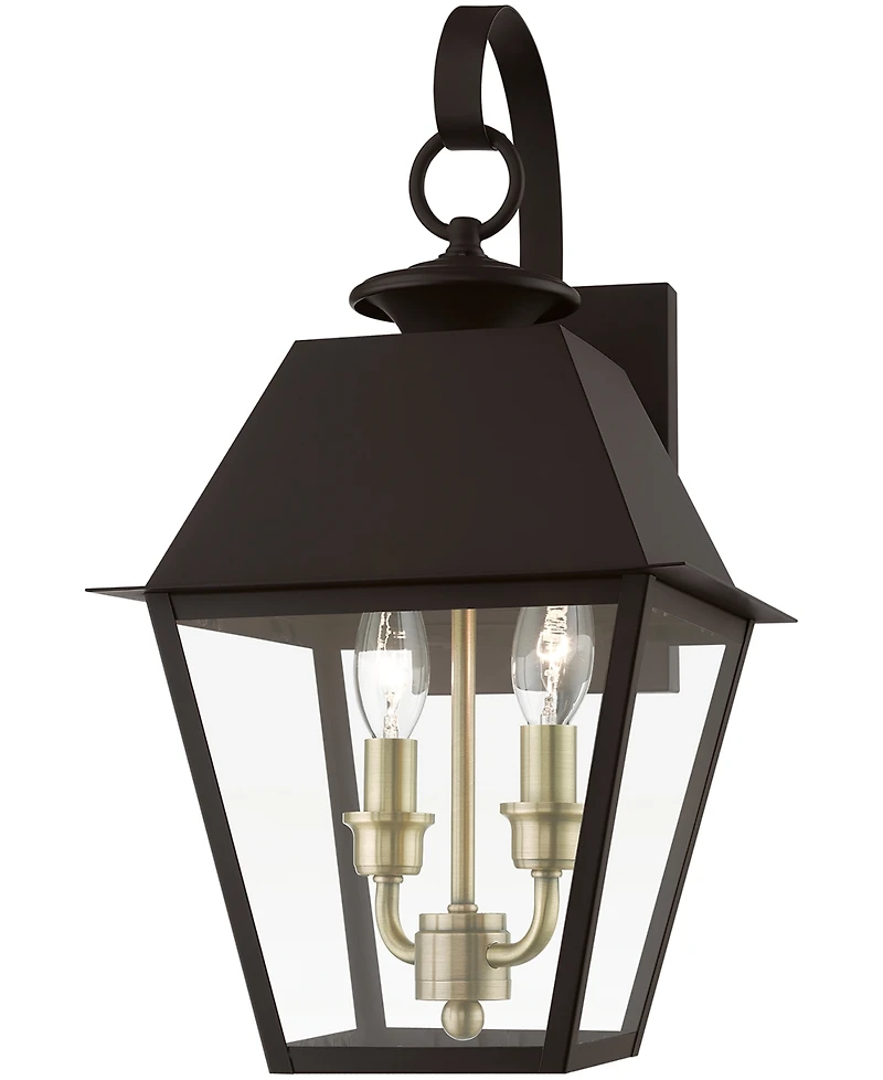 Livex Wentworth 2 Light Outdoor Medium Wall Lantern