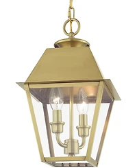 Livex Wentworth 2 Light Outdoor Medium Pendant Lantern