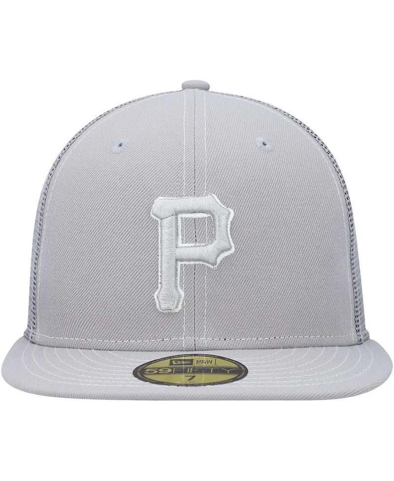 Men's New Era Gray Pittsburgh Pirates 2023 On-Field Batting Practice 59FIFTY Fitted Hat