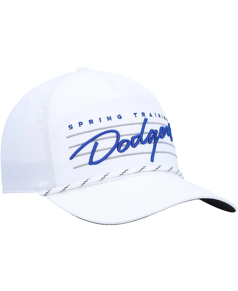 Men's '47 Brand White Los Angeles Dodgers Downburst Hitch Snapback Hat