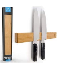 Seamless Bamboo Wood Magnetic Knife Holder - Wooden Strip for Organizing your Kitchen