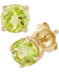 Birthstone Stud Earrings 14k Gold or White