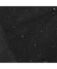 Round Outdoor Fire Pit Cover - Heavy-Duty 300D Polyester and Pvc with Drawstring Closure - Black - 58-Inch