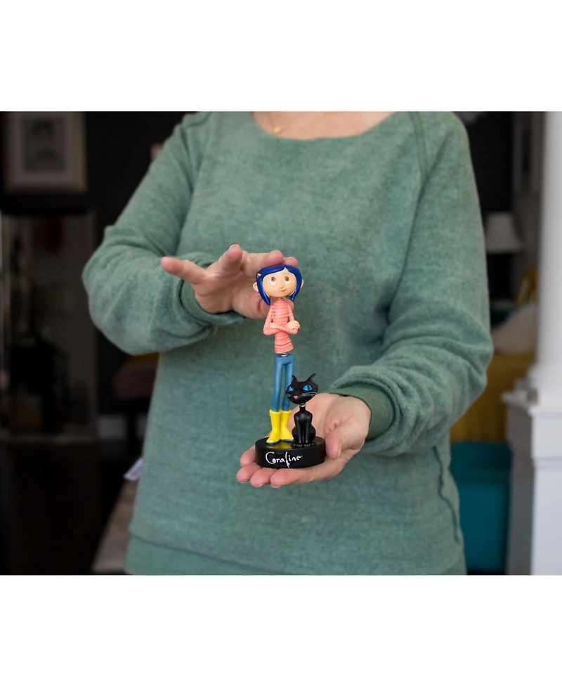 Coraline with Cat Pvc Bobble Figure Statue | Collectible Bobblehead Action Figure, Desk Toy Accessories | Novelty Gifts For Home Office Decor | 6.5 In