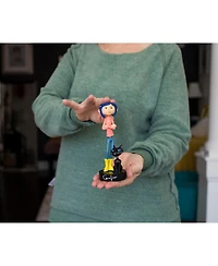 Coraline with Cat Pvc Bobble Figure Statue | Collectible Bobblehead Action Figure, Desk Toy Accessories | Novelty Gifts For Home Office Decor | 6.5 In