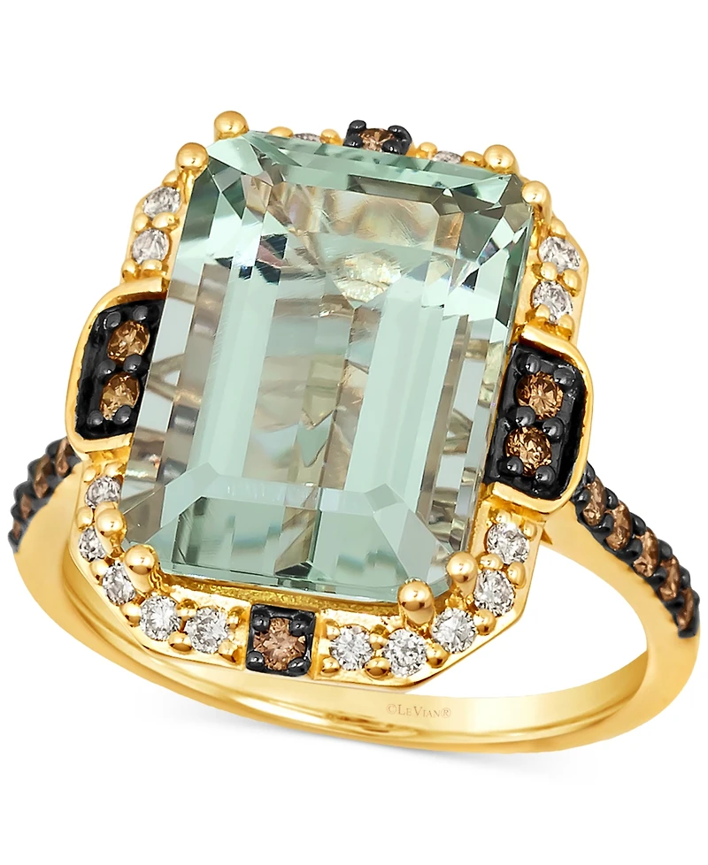 Le Vian Mint Julep Quartz (6-5/8 ct. t.w.) & Diamond (3/8 ct. t.w.) Statement Ring in 14k Gold