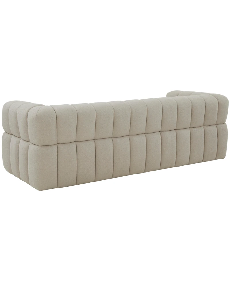 Calyna 90" Channel Tufted Boucle Sofa