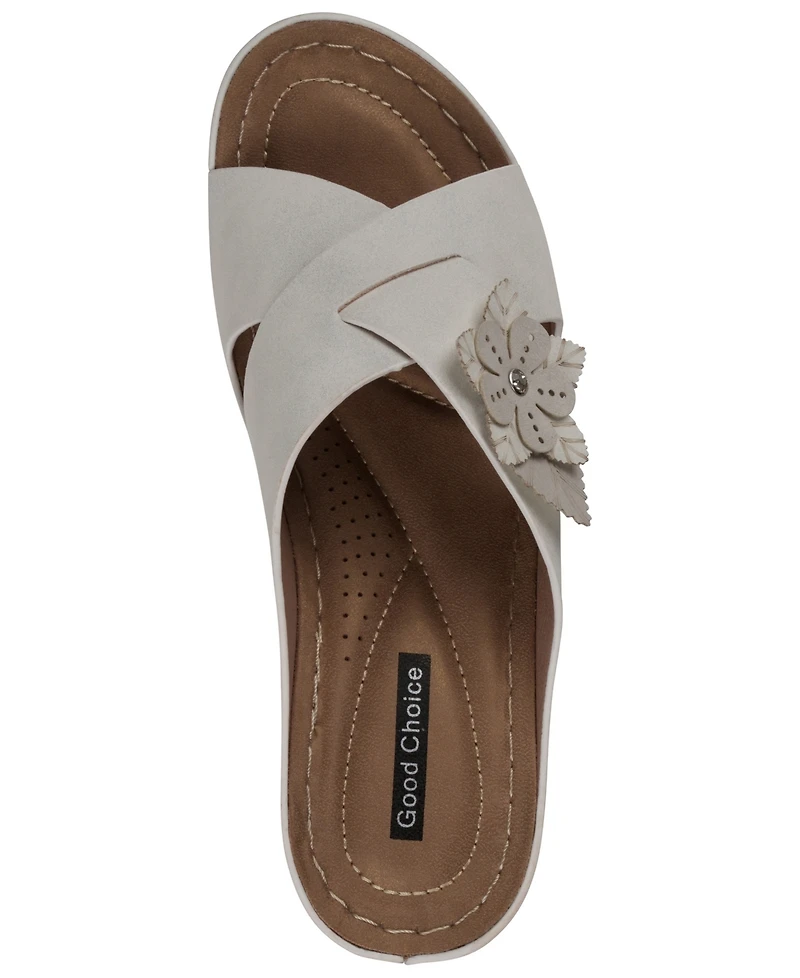 Gc Shoes Women's Selly Flower Wedge Sandals