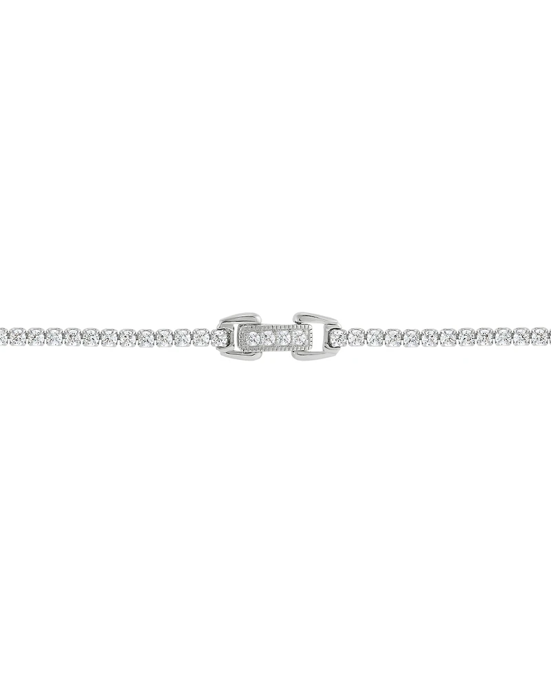 Arabella Cubic Zirconia 17" Lariat Necklace in Sterling Silver